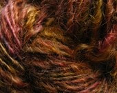 Handspun Wool Yarn AUTUMN TAPESTRY  Lincoln Longwool Fleecespun 125yds 4.0oz 9-10wpi aspenmoonarts