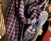Recycled Flannel Pajamas Infinity Scarf