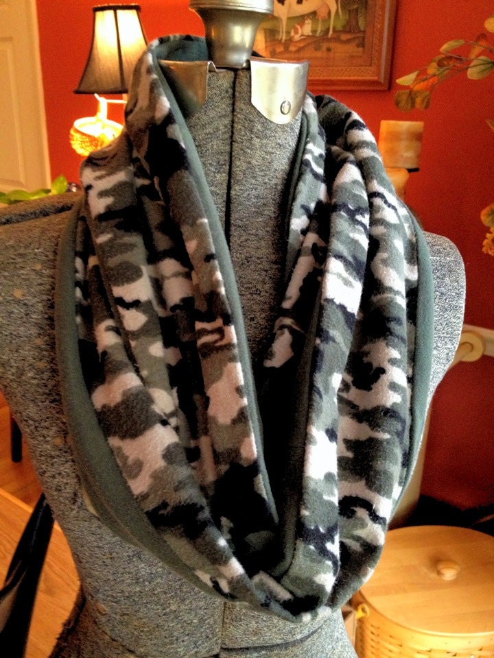 Recycled Flannel Pajamas Infinity Scarf