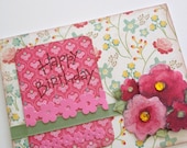 Flower birthday greeting card