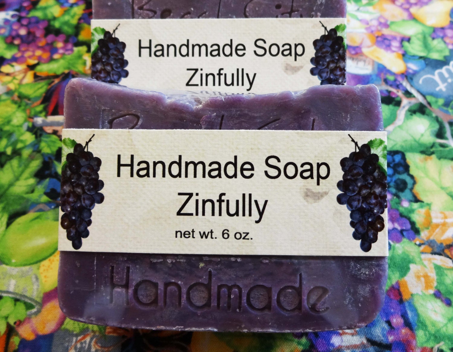 White Zinfandel Wine  ZINFULLY Handmade Soap Cold Process Jumbo Bar with Raw Unfiltered Beeswax