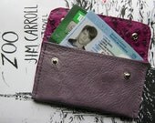 Purple Card Holder- Made of Recycled Leather