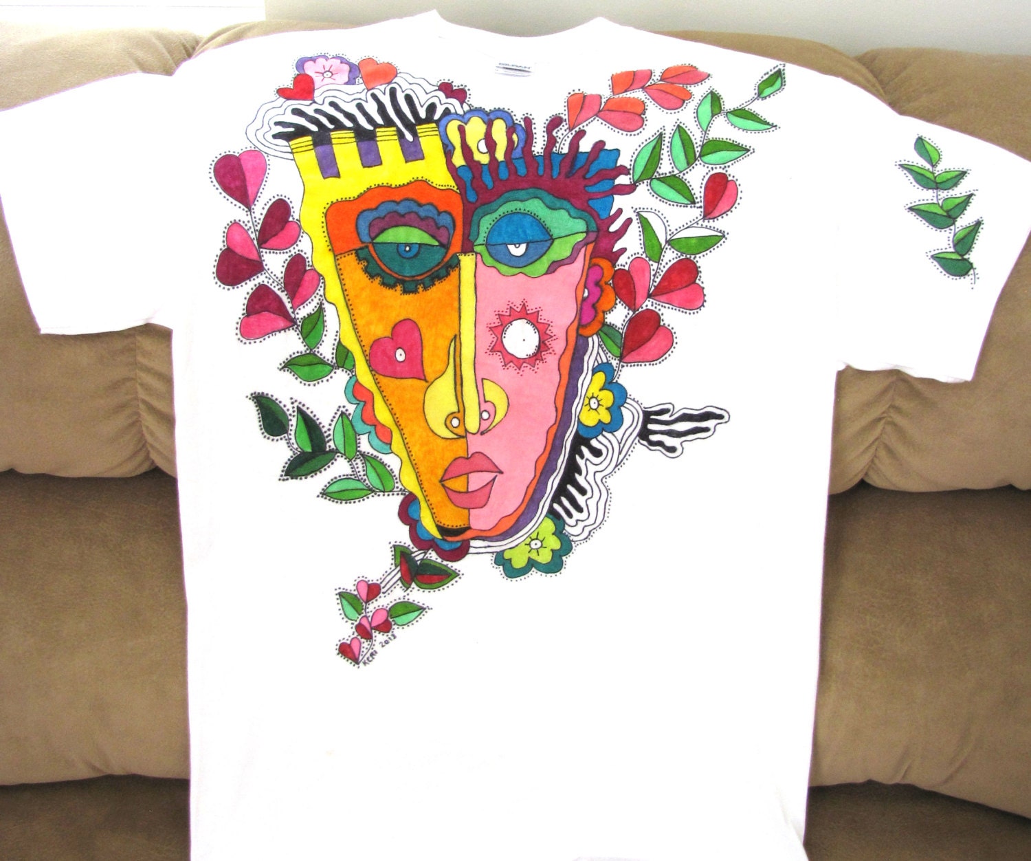 Free Shipping Kerables New Hand Painted Tee Shirts Ala Keri Always OOAK This is a MEDIUM Runs Large