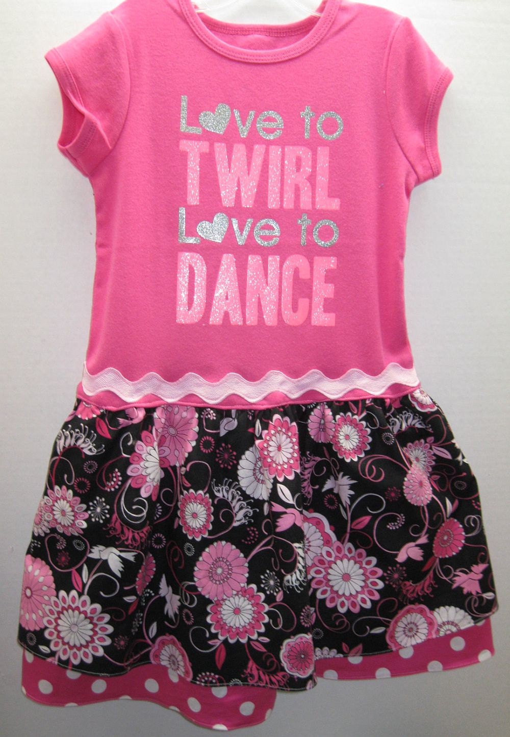 Girls Tee Top Dress Love to Twirl Size 4, 5