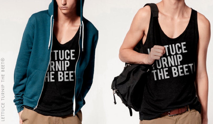 lettuce turnip the beet - unisex S, M, L, or XL - dark grey tank top