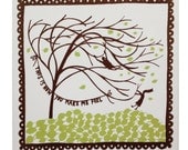This Is How You Make Me Feel, Ceramic Tile (Brown/Green)