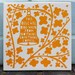 This Bell Will Ring when from nothing something comes - hand screenprinted tile