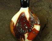 Handmade Lampwork Glass Focal Pendant -Silvered Shards- by Jason Powers SRA