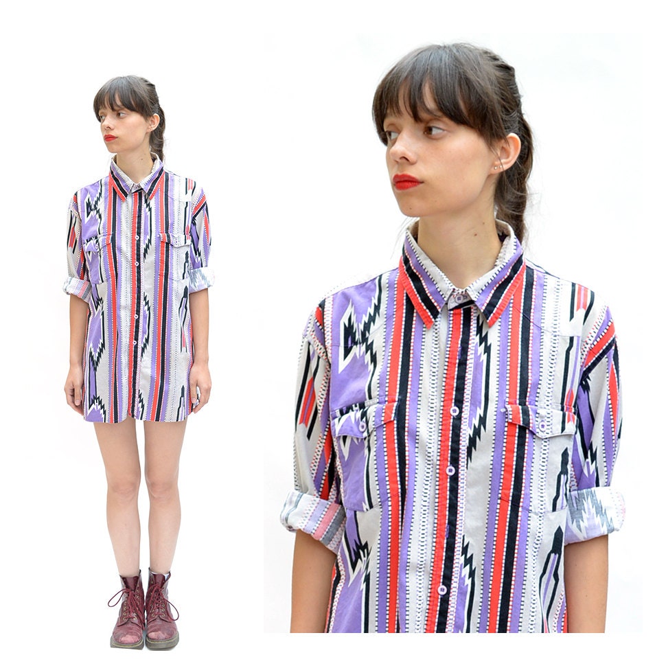 vintage southwestern button down top