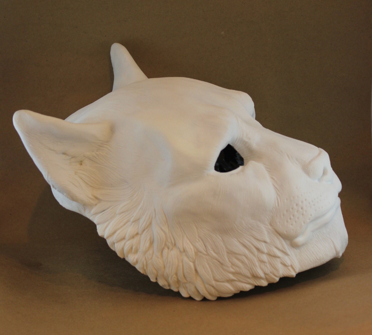 Cast Resin Cat Khajiit Mask based on original sculpt