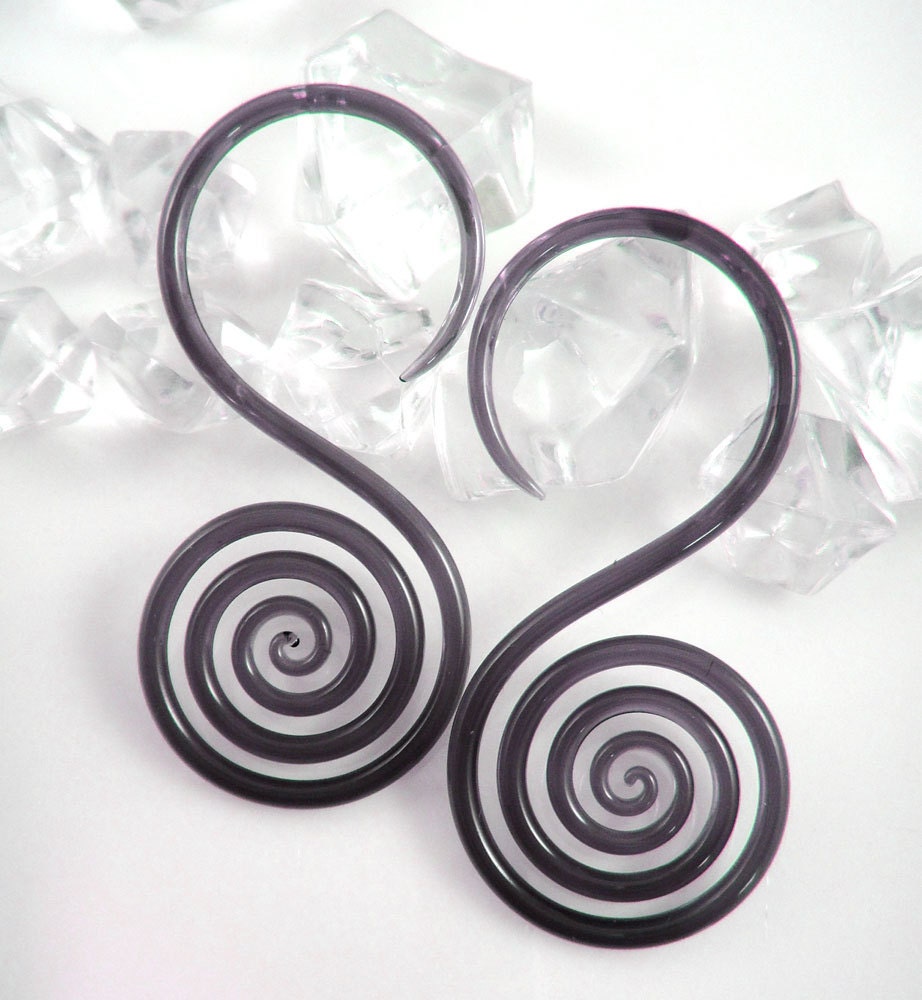 12G - Squid Ink - Spiral Hoops