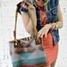 Tote Purse with Rope Handles and Re-purposed Leather