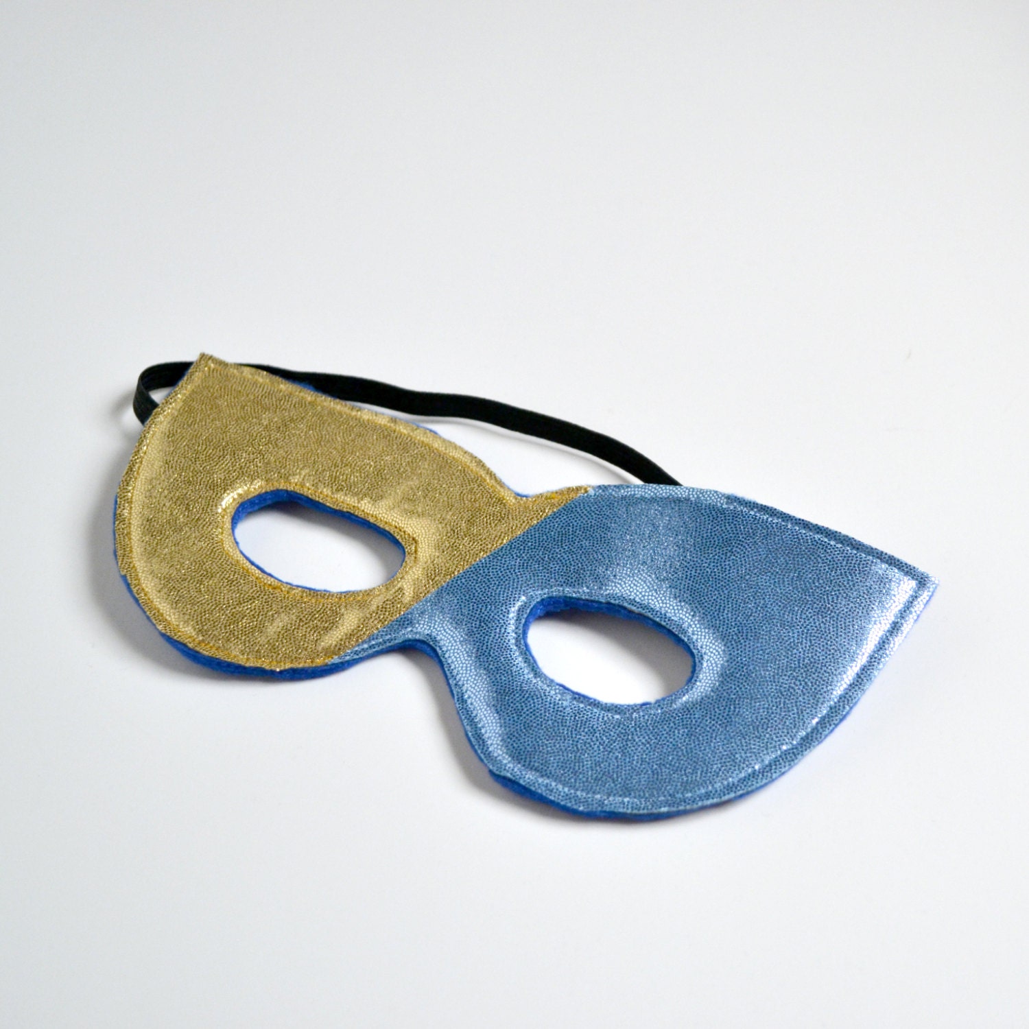 SALE - Super Hero Mask -Light blue and gold (WOW042513-3)