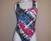 Vintage 80's 90's  leotard   dance swimsuit swimwear bathingsuit