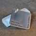 mod diamond pet tag - hand stamped in aluminum