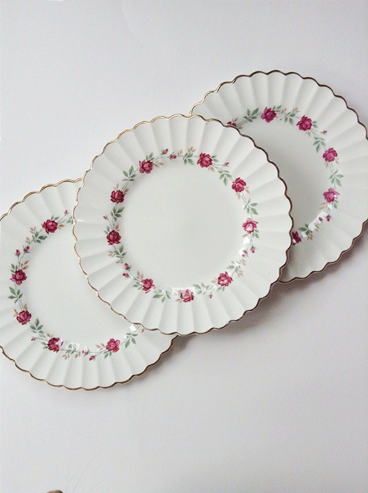 Set of 3 Vintage J & G Meakin Ironstone Salad Plates