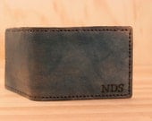 Monogram Wallet - Leather in Blue