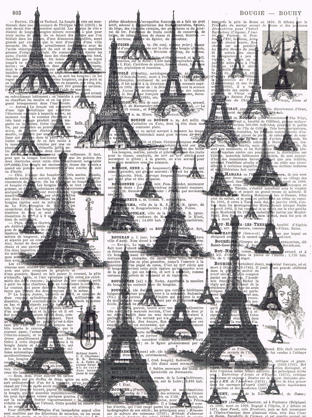 Paris,Eiffel Tower,French.Antique book page print. france.travel.europe. buy 3 get 1 FREE, birthday.home decor.tourist spot.landmark.dad