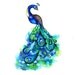 Peacock - Abstract Watercolor Fantasy Painting - Nature Inspired Bird Wall Art