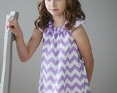 Purple and White Chevron Simply Cute Dress