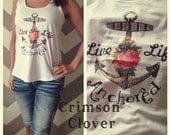 Live Life Anchored Tank Top SIZE LARGE