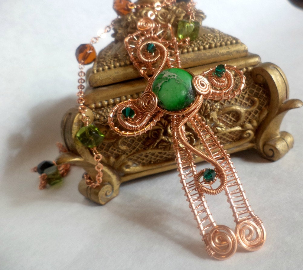 Wire Wrap Celtic Cross in Copper