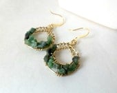 Emerald Goddess Wrap Earrings