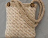 Hand Knit and Felted Wool Shoulder Bag