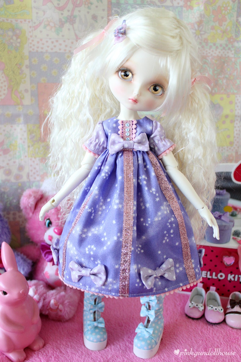 Sweet Star Lolita OOAK Dress for Art Body Leekeworld BJD Mikhaila Florence Cute Japan Fairy Kei Style