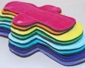Insta-Stash - Set of 8 Cotton Velour Cloth Pads with Fleece Backs - Wide Style