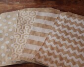 Kraft Paper Bags -- Favor Bags- Baked Goods -- 12 Count --5x7.5 Il_170x135