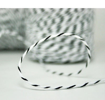 Black Licorice Bakers Twine - Black & White - 15 yards sampler Il_570xn