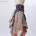 Cincher belt in red and blue floral with straps - Size M