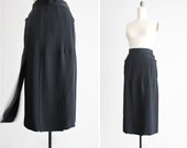 black silk skirt / vintage Chloé skirt / car wash hem