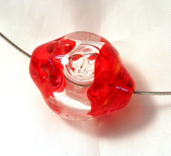 Witch's Ball Jewelry Lampwork Glass Bead Pendant