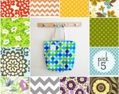 Set of 5 Monogrammed Market Bags - Set Discount - Save 15%
