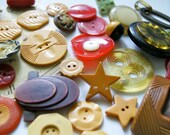 45 Vintage BAKELITE Buttons Buckles Clasps