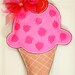 Happy Birthday Party Ice Cream Cone Burlap Door Hanger Decoration Polka Dot Celebration