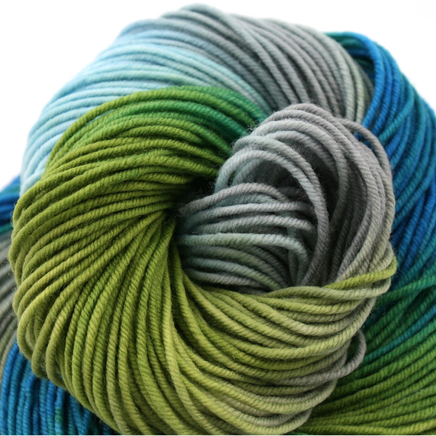 Superwash Merino Hand Painted worsted weight 240 yds Road to Lucia
