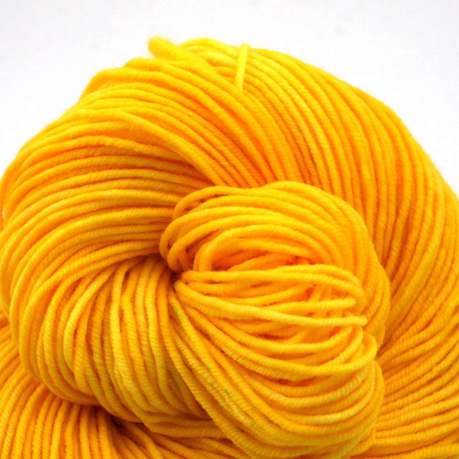 Superwash Merino Hand Painted worsted weight 240 yds Daffodil