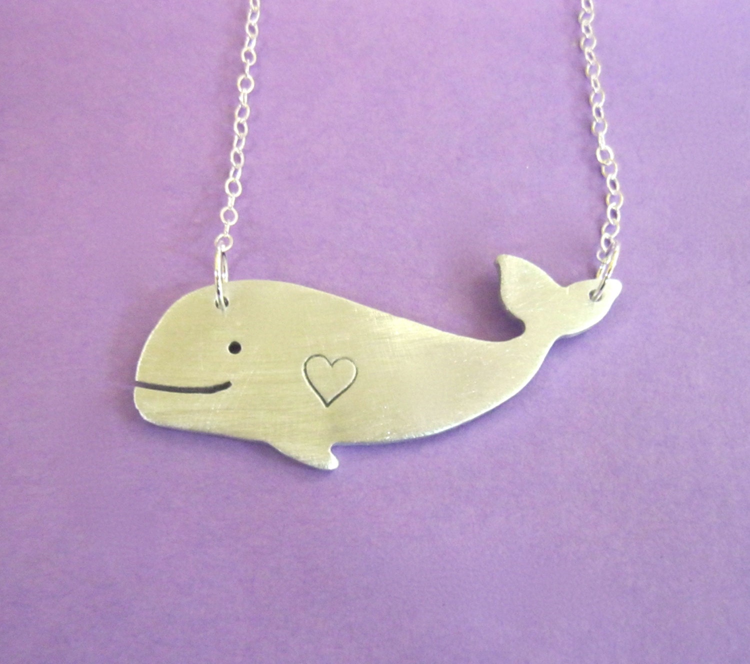 Happy Heart Whale Necklace