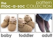 The Moc-a-Soc Pattern Collection:  Baby, Toddler, and Adult Slipper PATTERNS