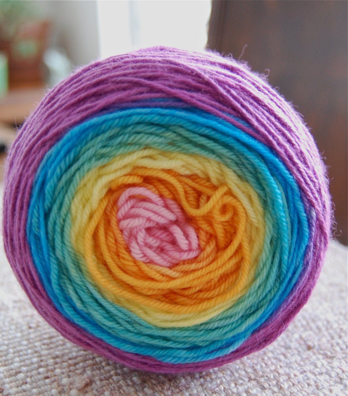 Macaron Pastel Rainbow Gradient  Dyed Yarn-Custom Order