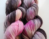 Crepe de Chine Rose, Gray, Taupe, Black Sock Weight Merino/Cashmere/Nylon Superwash Yarn