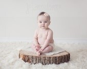 Silver grey rib-cuffed diaper cover Photo Prop - Size 6-12 months