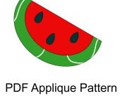 Watermelon Applique PDF Pattern - Quilt Block - Iron On Transfer - Sewing - Crafts - Picnic - Instant Download