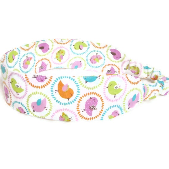 Spring Chick Fabric Headband Spring Colors