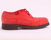 Red Creepers / Suede Chunky Shoes / sz us 6.5,  eur 37, uk 4