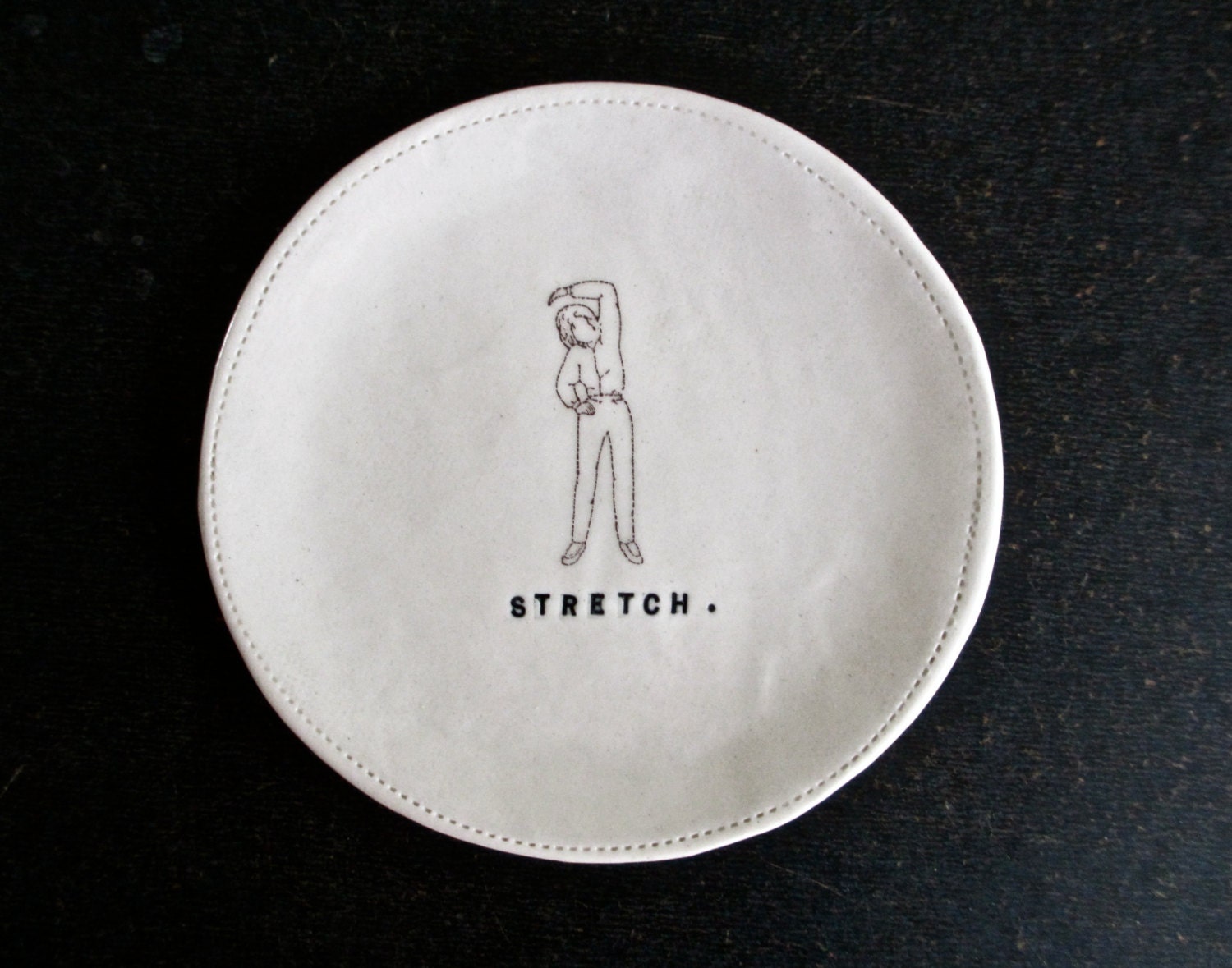 4.5" porcelain dish (STRETCH.).