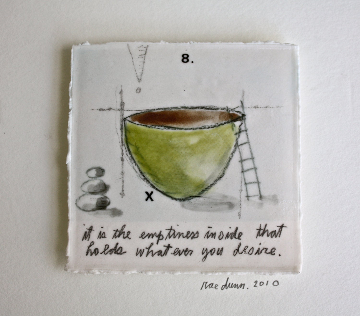 framed porcelain painting (A.)